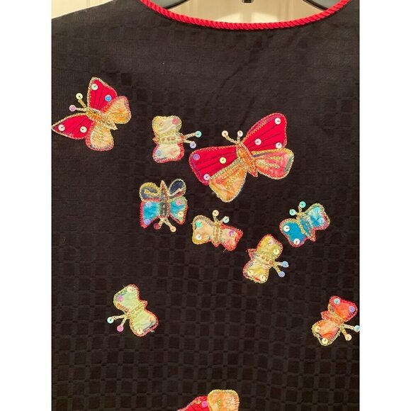Allure Butterfly Embroidered Jacket‎ WOMEN'S SIZE S S - Picture 8 of 16
